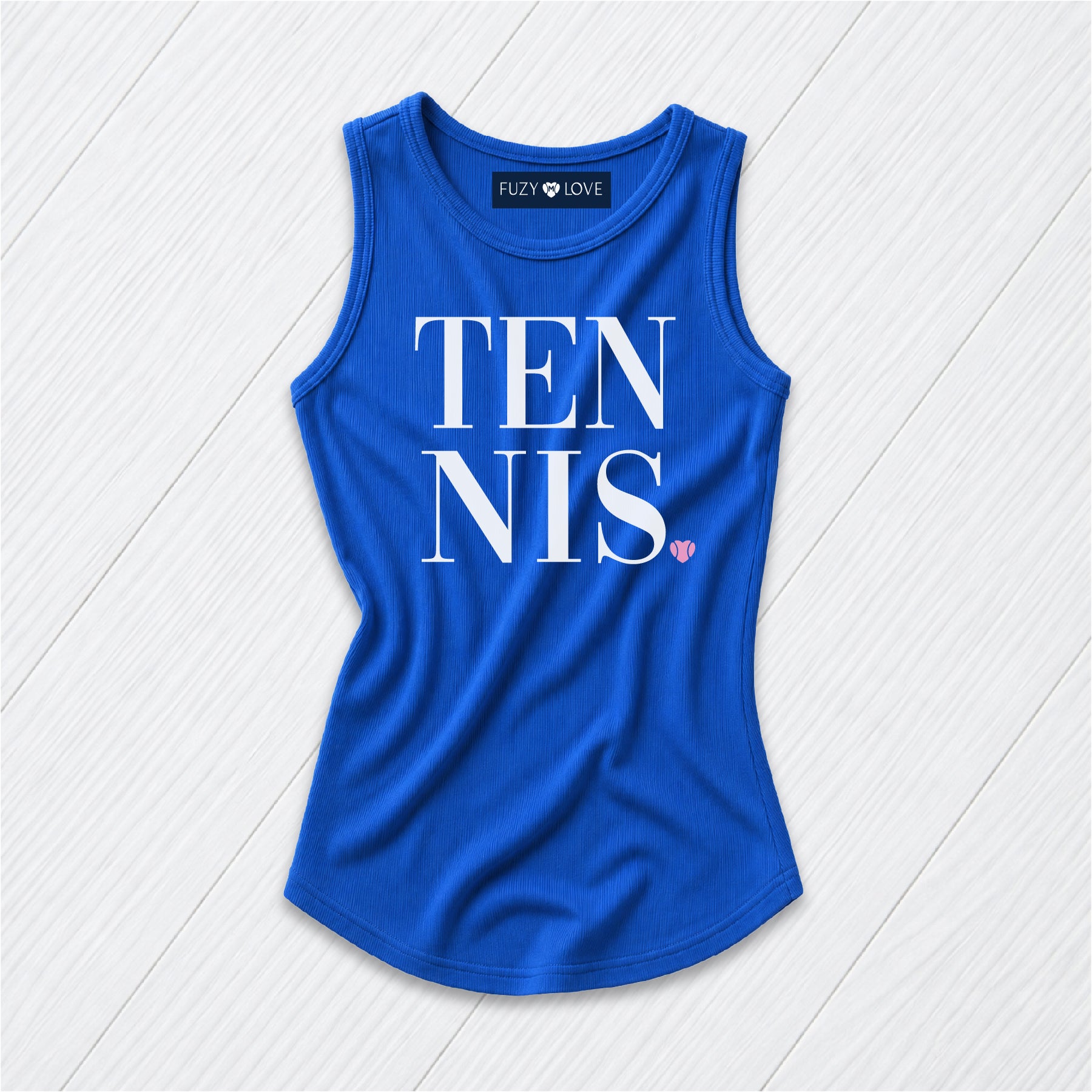 White and Pink Tennis Tank