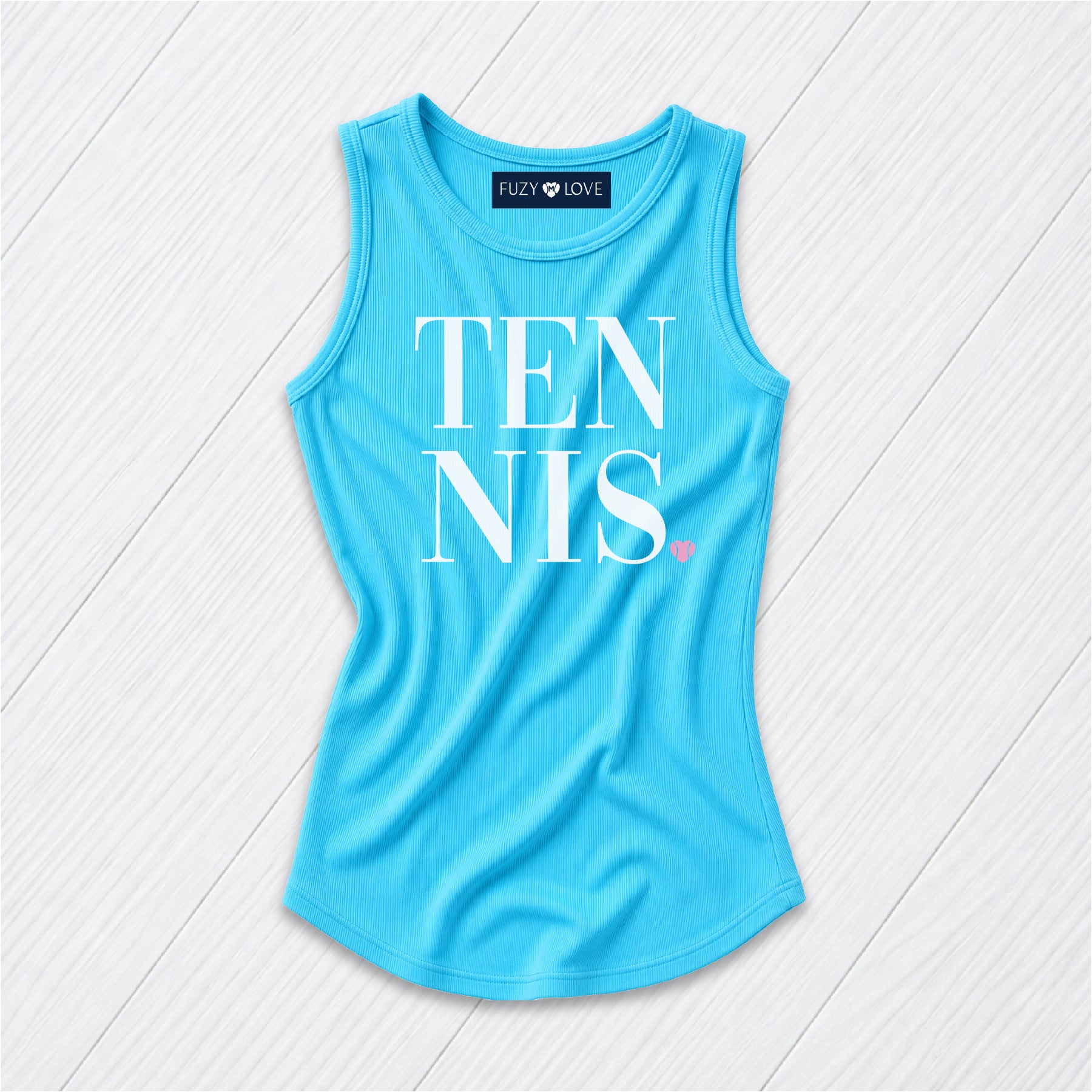 White and Pink Tennis Tank