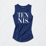 White and Pink Tennis Tank