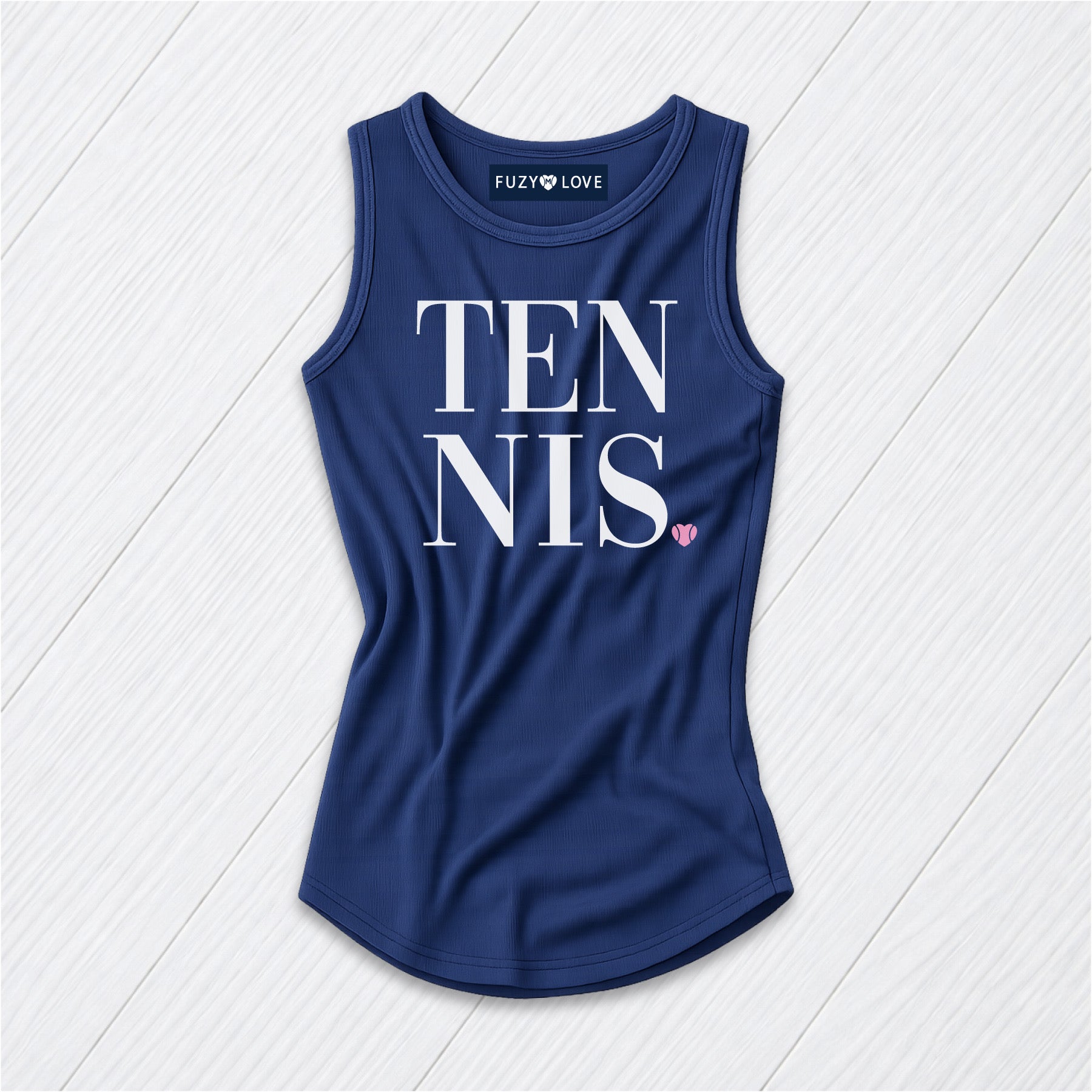 White and Pink Tennis Tank