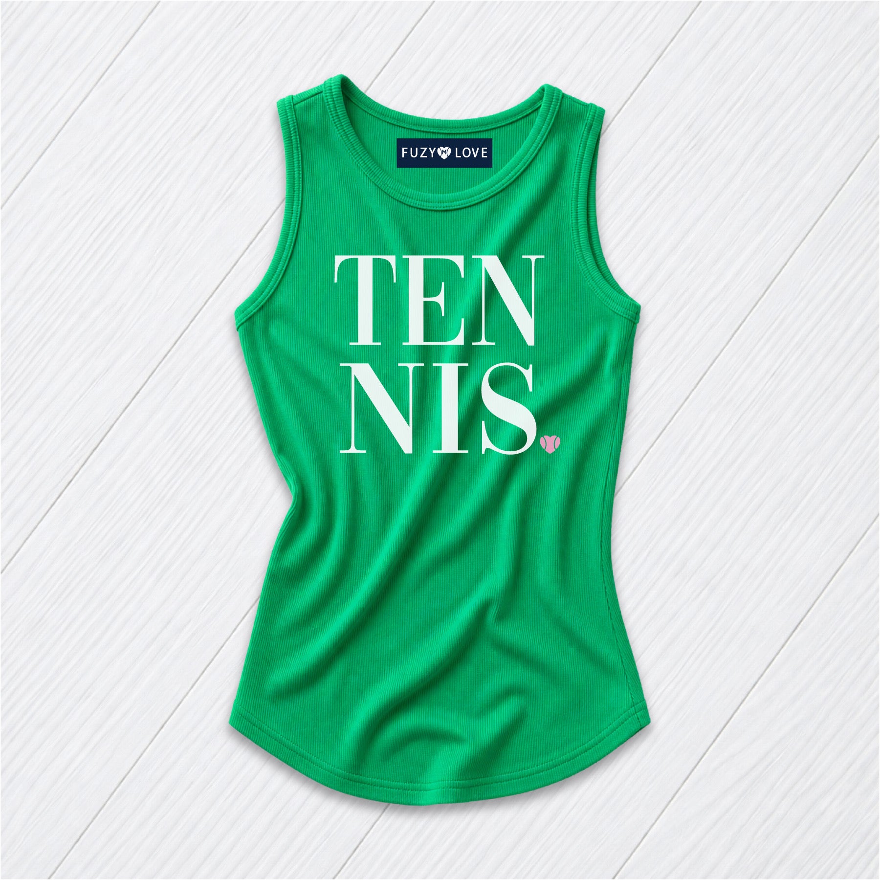 White and Pink Tennis Tank