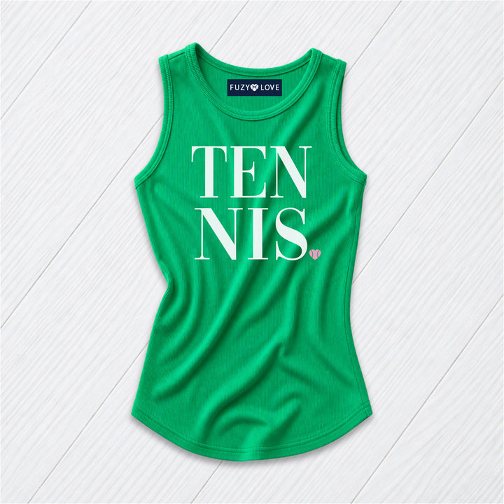 White and Pink Tennis Tank