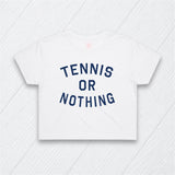 Tennis or Nothing Crop Tee