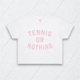 Tennis or Nothing Crop Tee