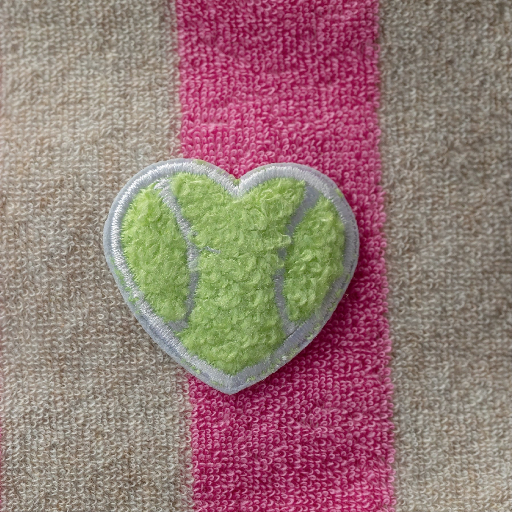 Terry Cloth Pouch with Heart