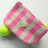 Terry Cloth Pouch with Heart