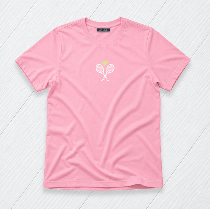Tiny Racket and Heart Tee