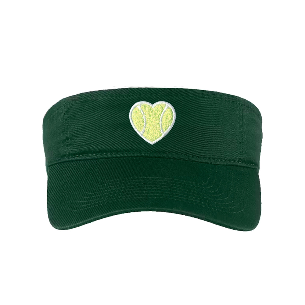 Classic Twill Visor Chenille Heart