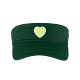Classic Twill Visor Chenille Heart