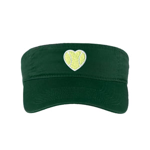 Classic Twill Visor Chenille Heart