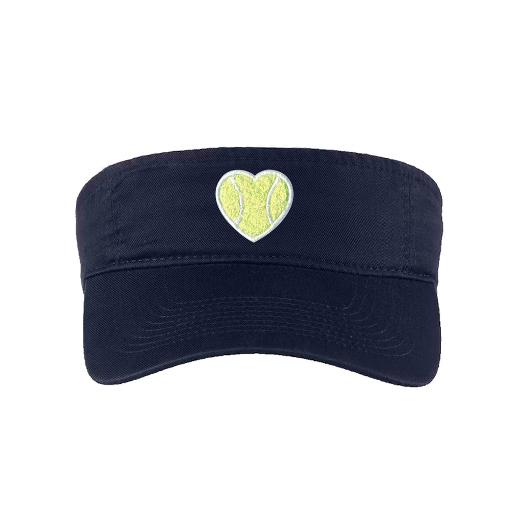 Classic Twill Visor Chenille Heart