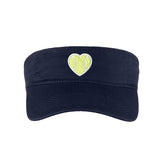 Classic Twill Visor Chenille Heart