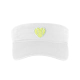 Classic Twill Visor Chenille Heart