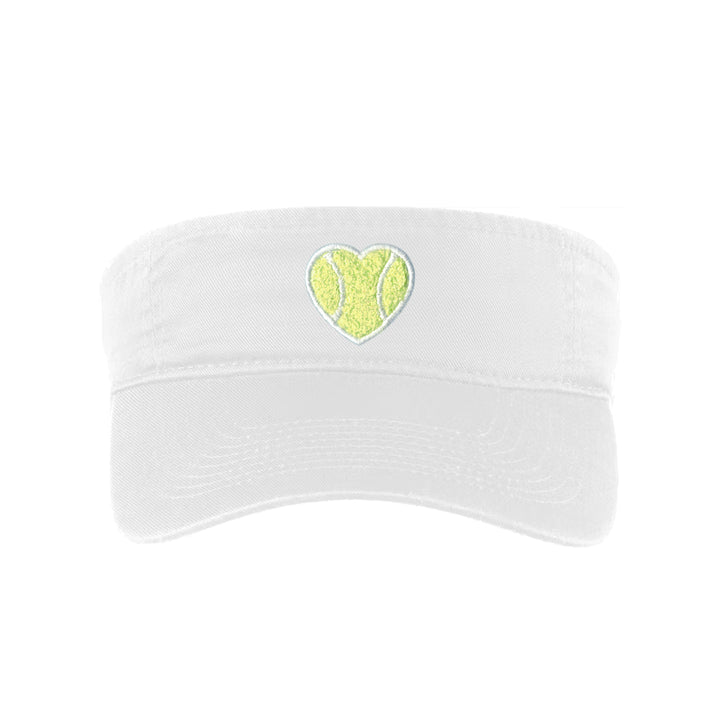Classic Twill Visor Chenille Heart
